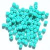 100 5mm Opaque Turquoise Cube Beads